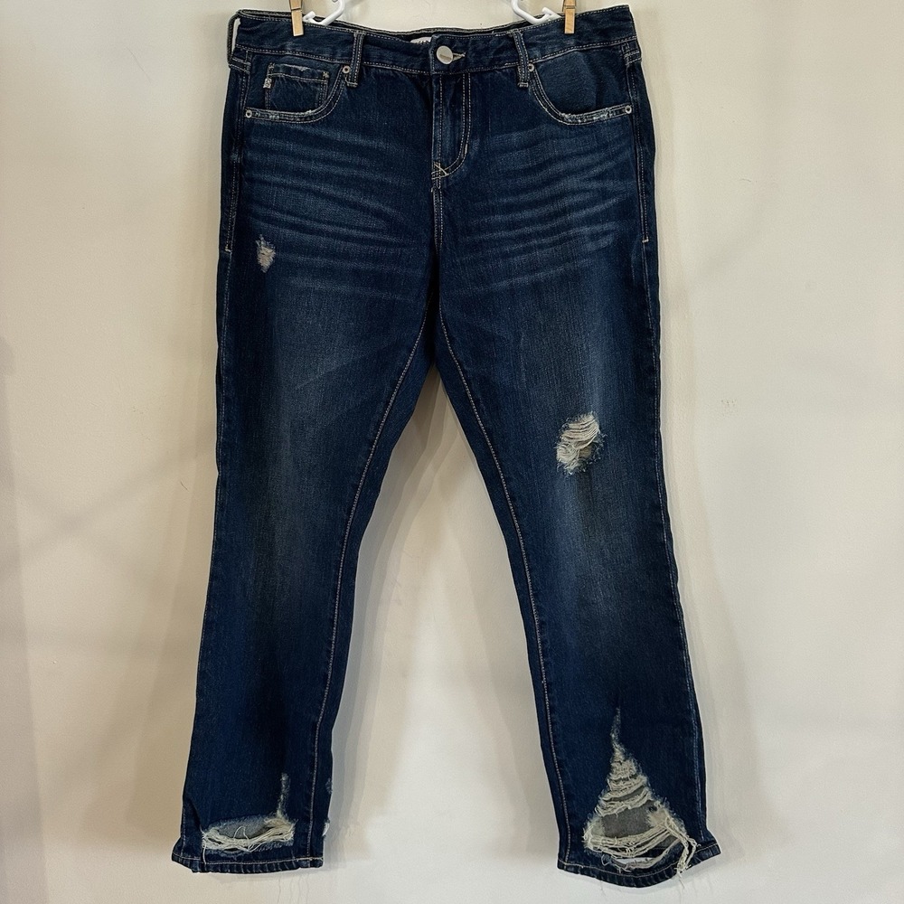 Women's Dear John Denim Jeans 28 Dark Wash Distressed